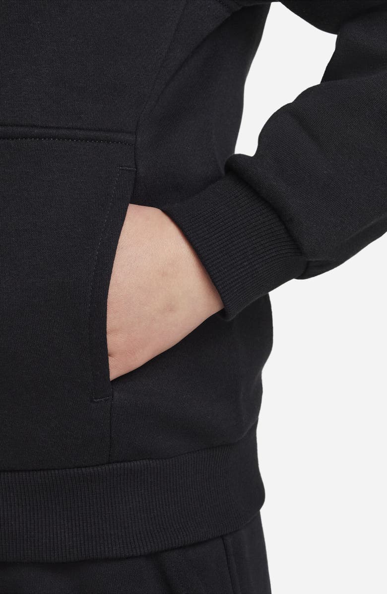 Nike Kids' Sportswear Club Fleece Full-Zip Hoodie, Alternate, color, Black/ White