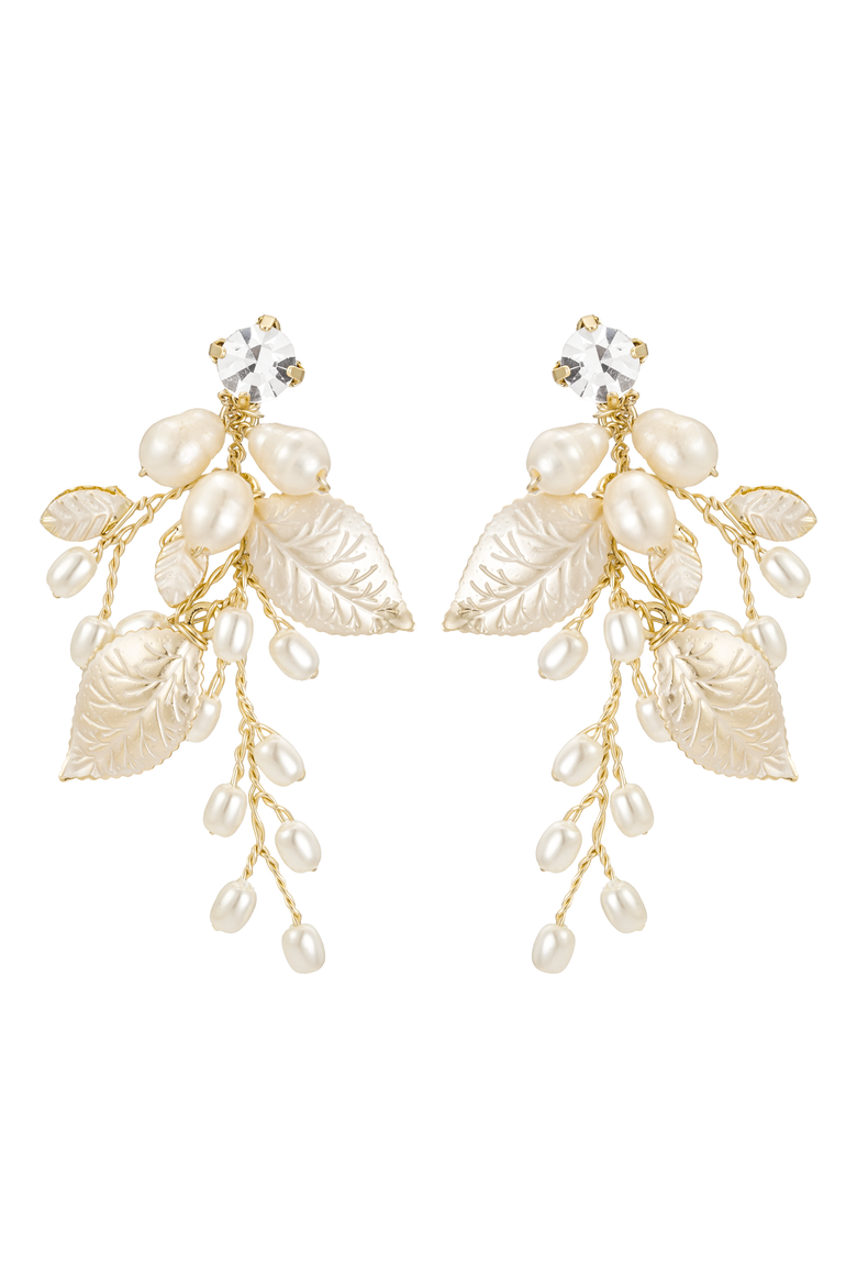Ryann Freshwater Pearl Drop Earrings, Main, color, Gold