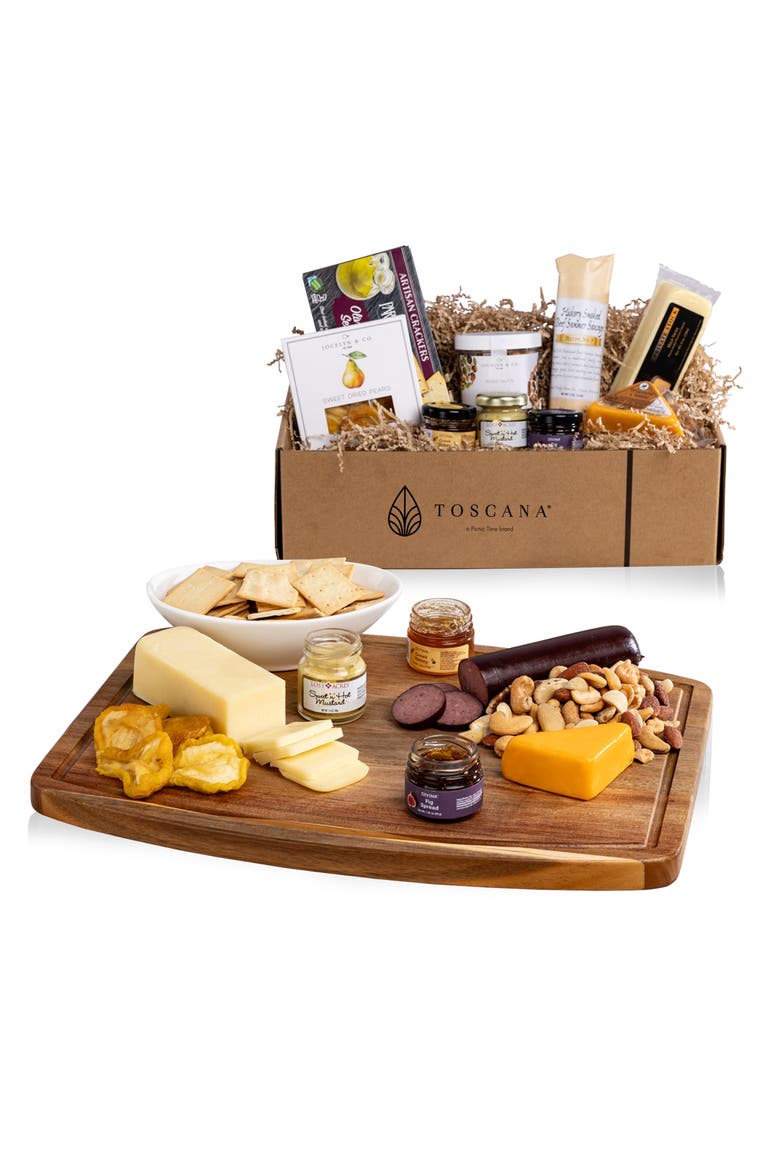 Ovale Cutting Board with Gourmet Gift Pack, Main, color, Acacia Wood