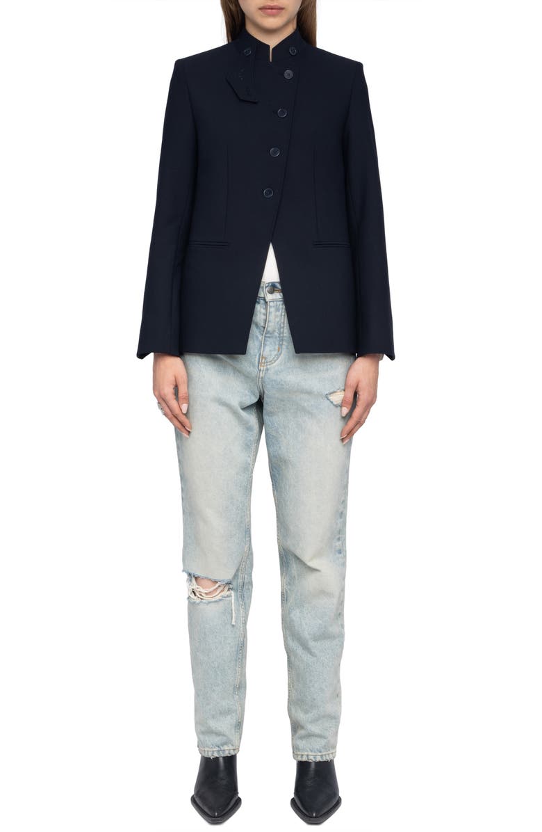 Zadig & Voltaire Verysa Jacket, Alternate, color, Encre