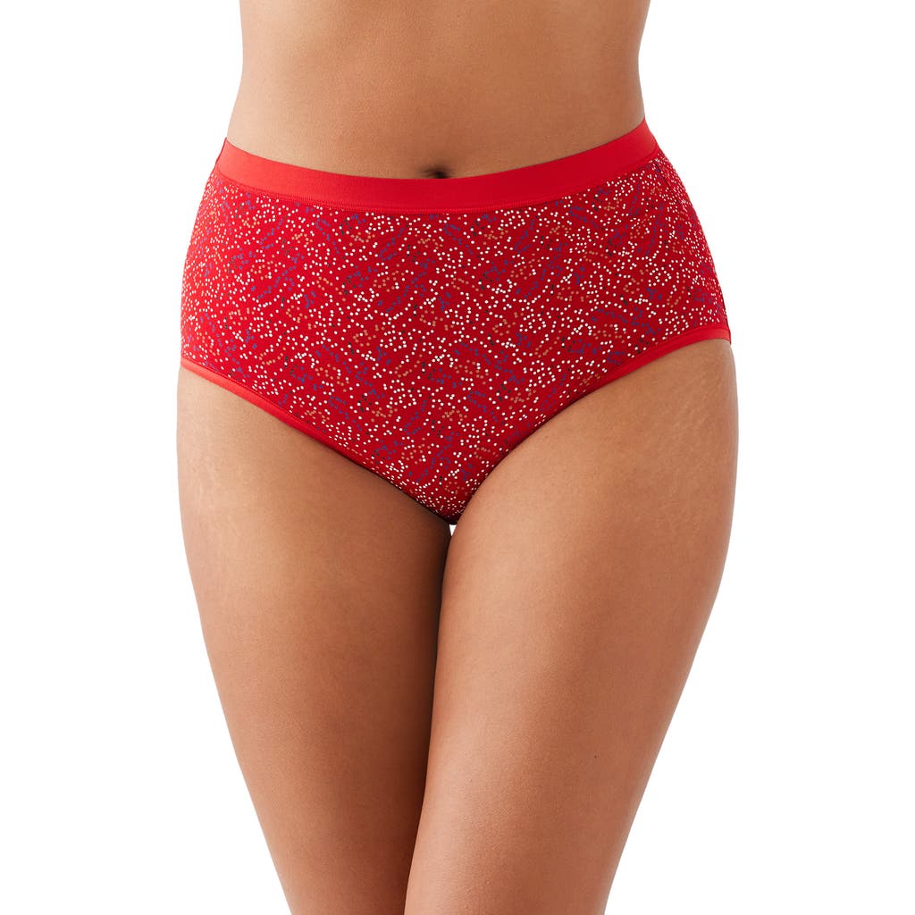 Wacoal Understated Cotton Blend Briefs In Red