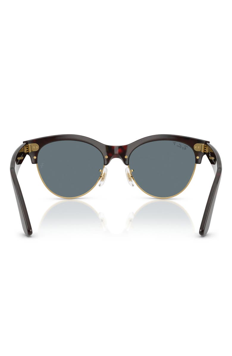 Ray-Ban 54mm Gradient Polarized Square Sunglasses, Alternate, color, Red Havana