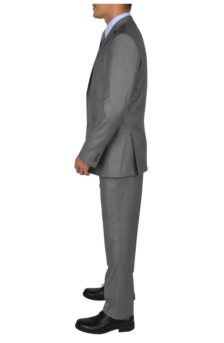 Kenneth Cole Reaction Light Gray Basketweave Two Button Notch Lapel Slim Fit Suit, Alternate, color,