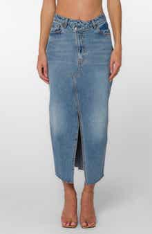 VELVET HEART Kandace Denim Midi Skirt