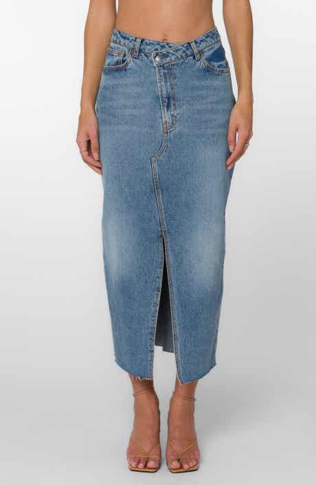 VELVET HEART Kandace Denim Midi Skirt