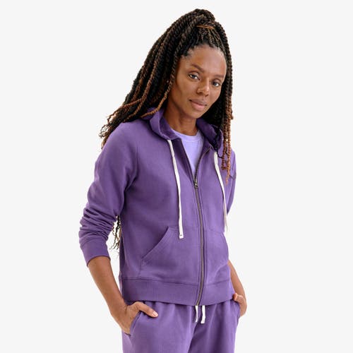 Primary Adult 24/7 Zip Hoodie In Vintage Grape