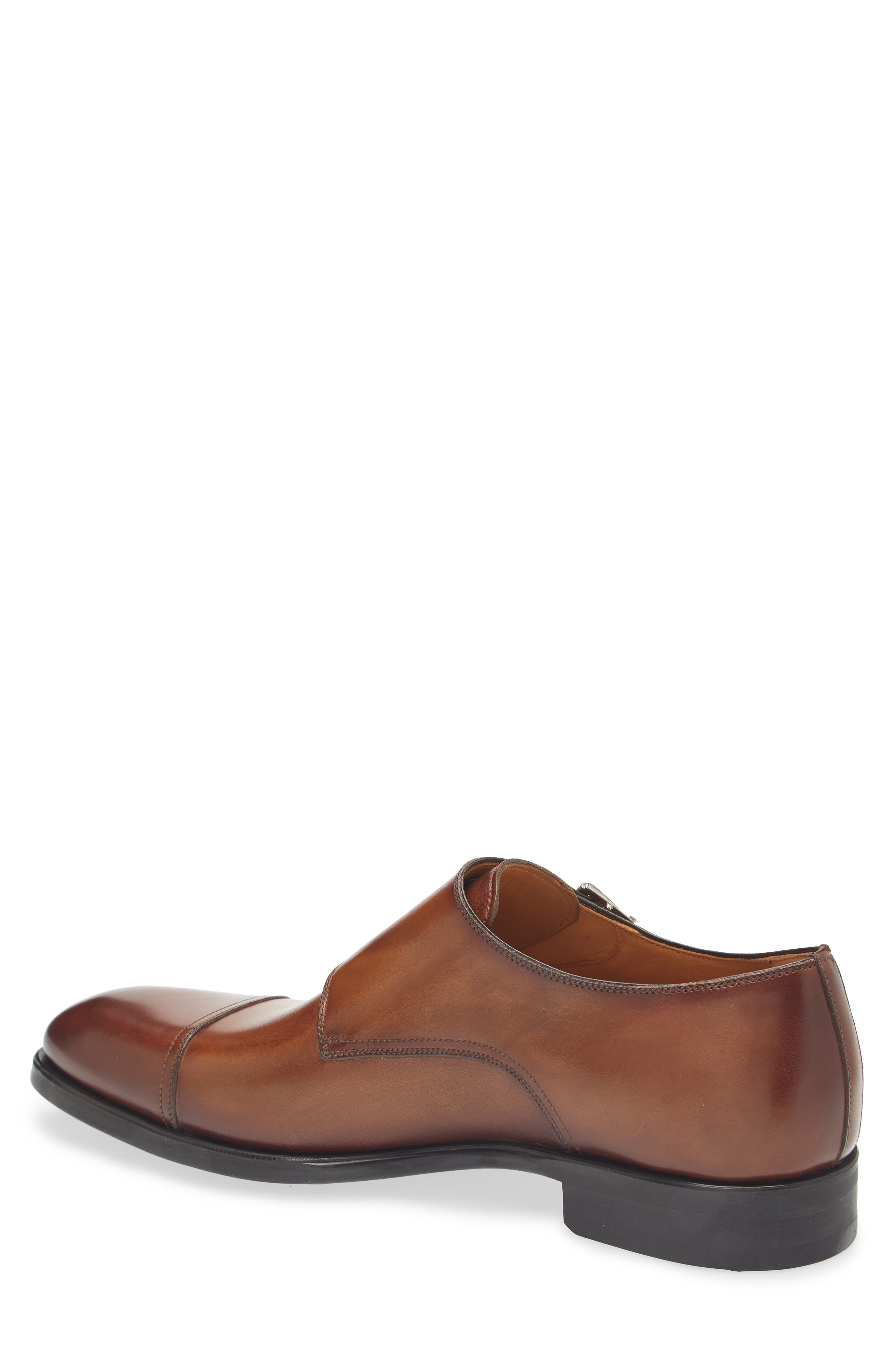 Magnanni Montego Cap Toe Double Monk Strap Shoe, Alternate, color, Tabaco Brown