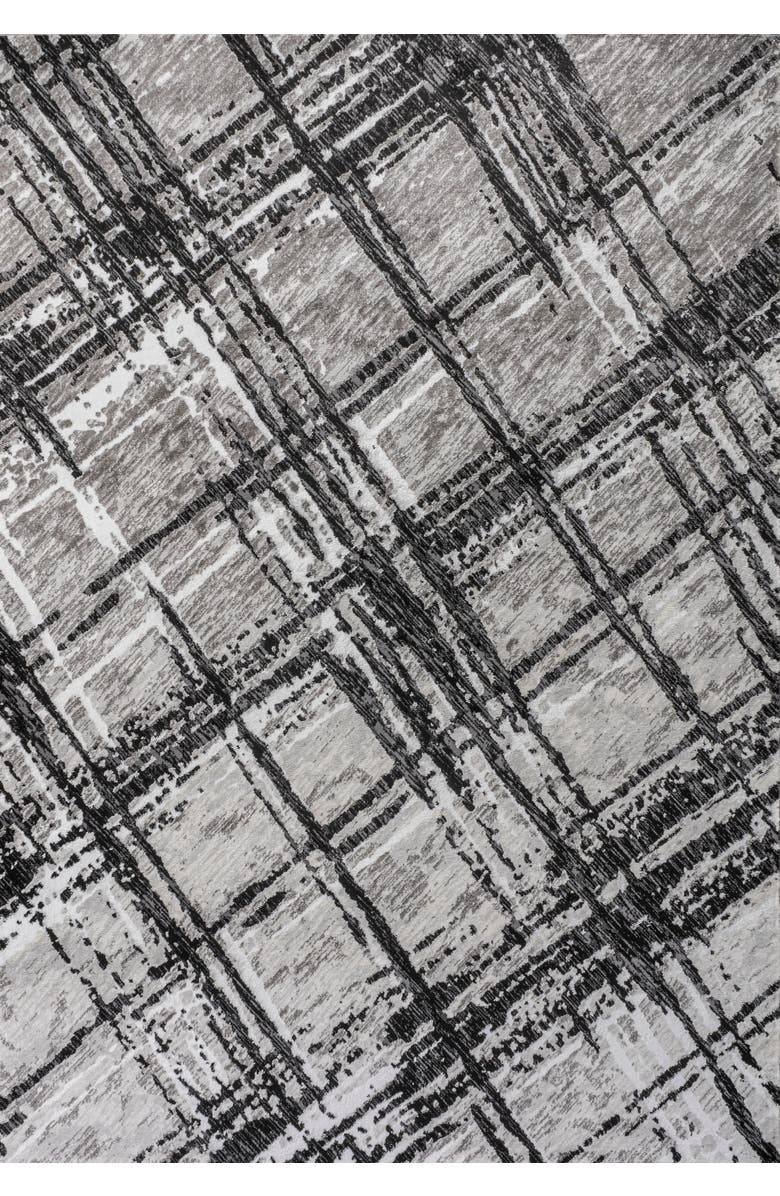 JONATHAN Y Slant Modern Abstract Area Rug, Main, color, Black/Gray