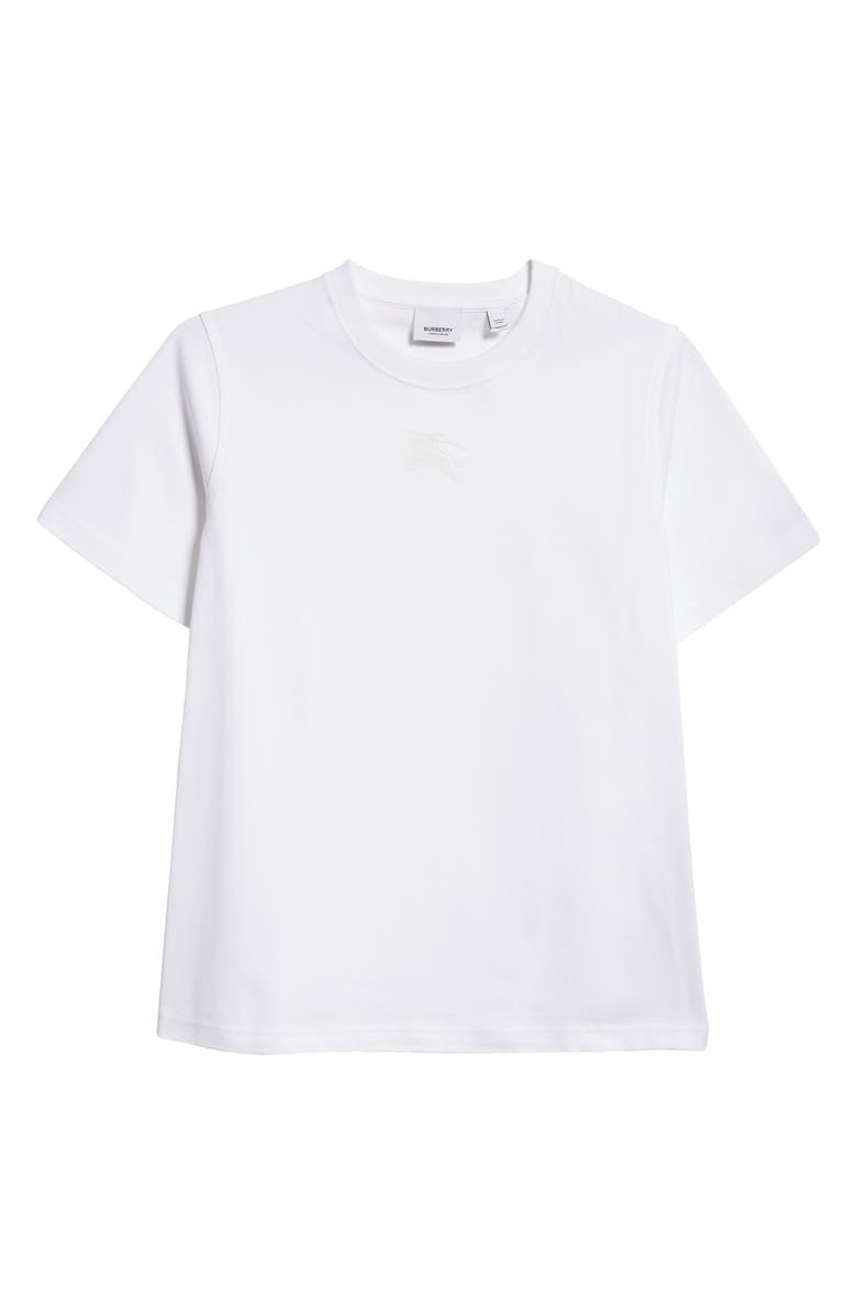 Burberry Tonal Terry Cloth EKD Appliqué T-Shirt, Alternate, color, 
