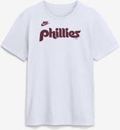Nike Men's Nike White Philadelphia Phillies Cooperstown Collection Wordmark T-Shirt