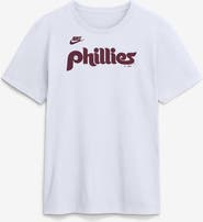 Nike Men's Nike White Philadelphia Phillies Cooperstown Collection Wordmark T-Shirt