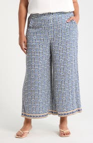 MAX STUDIO Print Crop Wide Leg Pants