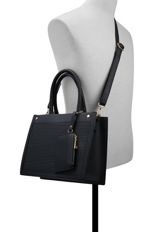 Aldo Daspiass Faux Leather Satchel In Black