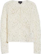 Emporio Armani Open Stitch Cotton Blend Cardigan