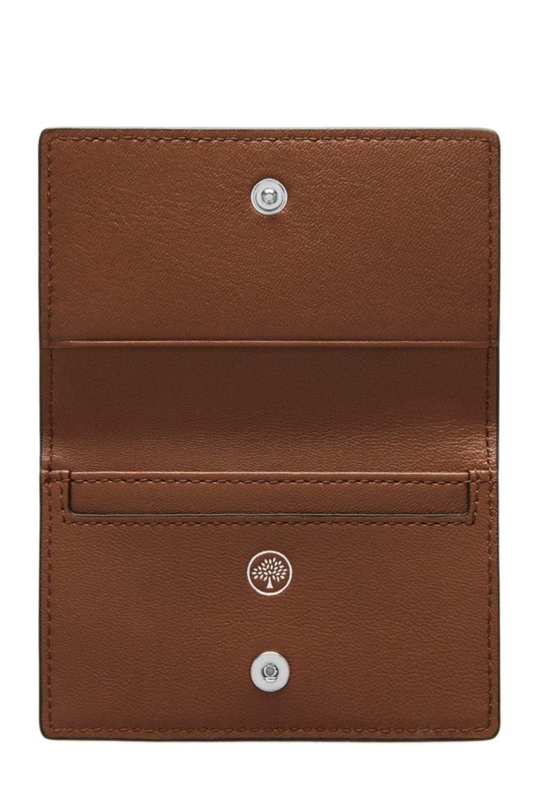 Folded Leather Card Case, Alternate, color, Oak