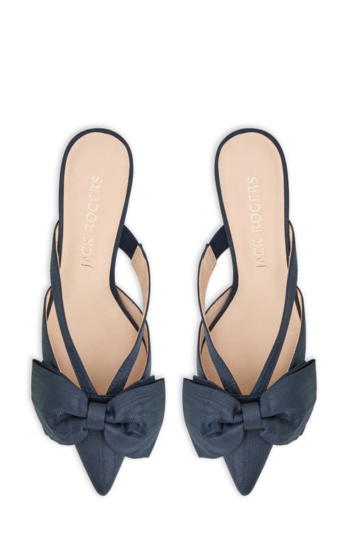 Jack Rogers Cynthia Bow Pointed Toe Mule In Indigo