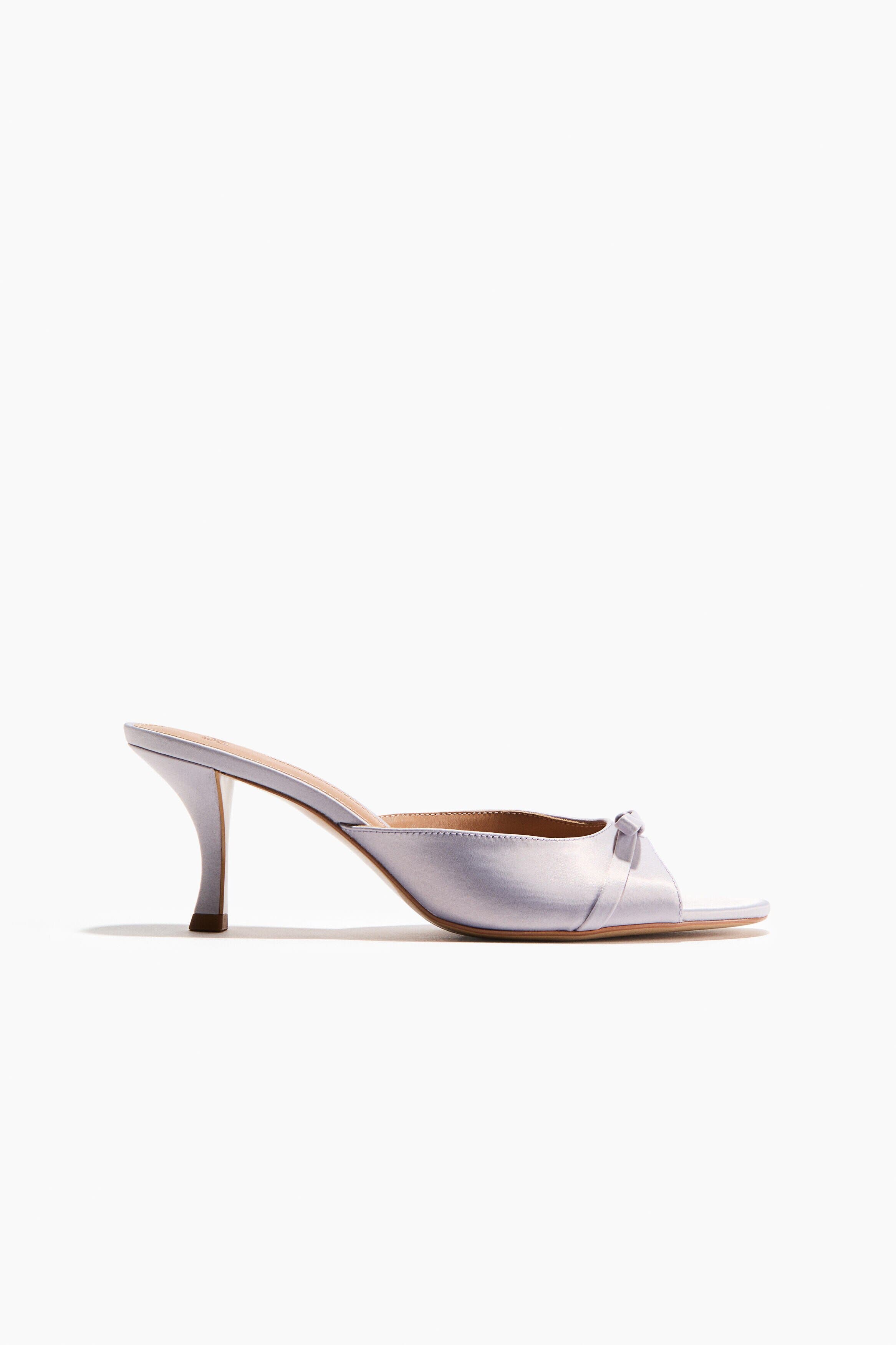 H&M Bow-detail Heeled Sandals, Main, color, Lilac