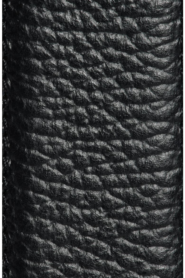 Madison Grained Leather Belt, Alternate, color, BLACK