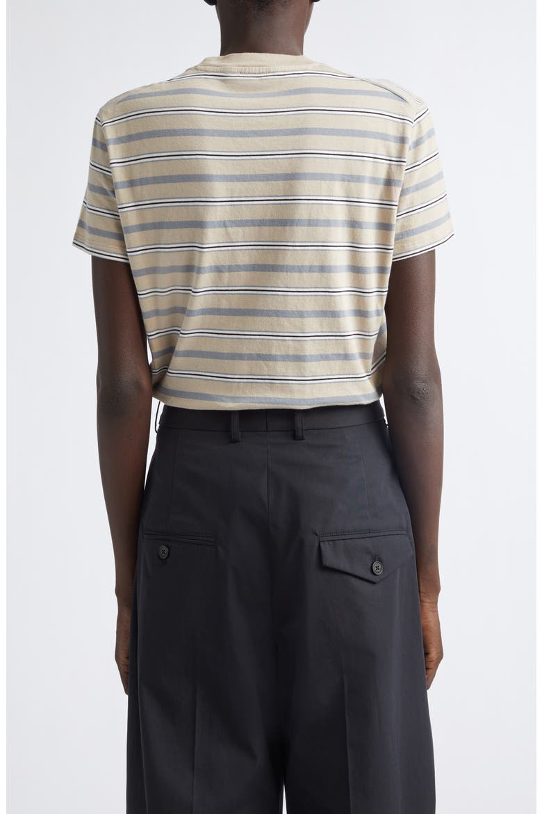 Kenzie Cotton T-Shirt, Alternate, color, ALMOND STRIPE