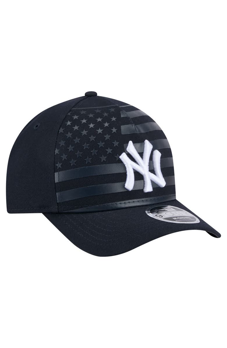 New Era Men's New Era Navy New York Yankees American Flag 9FORTY M-Crown A-Frame Adjustable Hat, Alternate, color, 