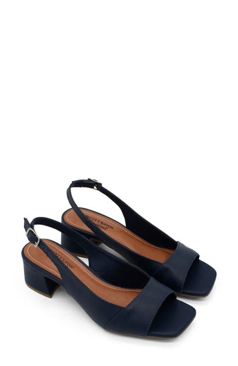 Square Toe Slingback Sandal (Women)