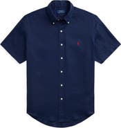Polo Ralph Lauren Piece Dye Linen Short Sleeve Button-Down Shirt
