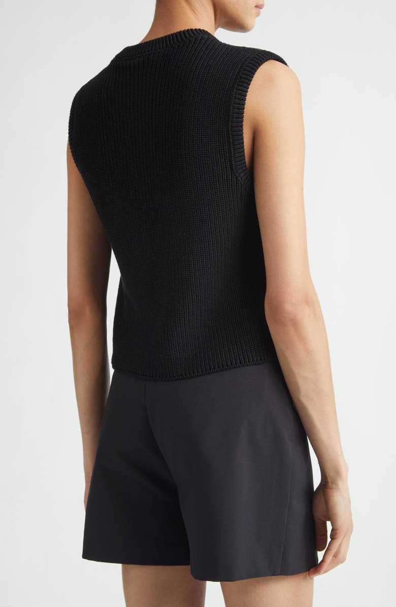 Moncler Knit & Quilted Down Vest, Alternate, color, Black