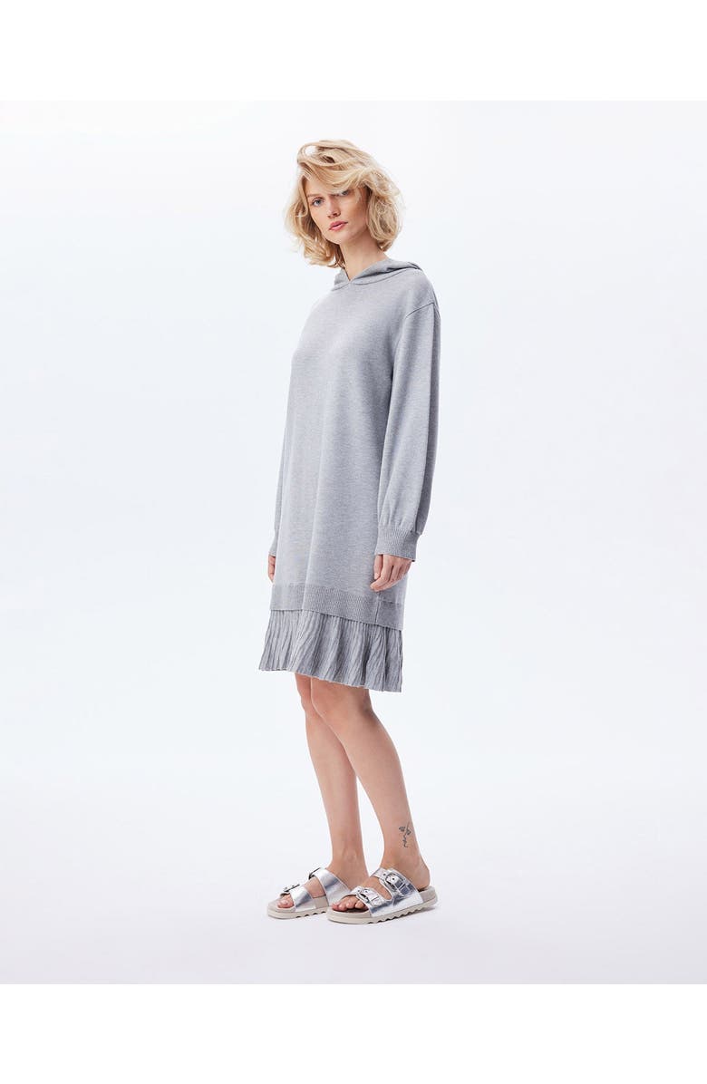THEO The Label Nomia Pleated Hem Hoodie Dress, Alternate, color,