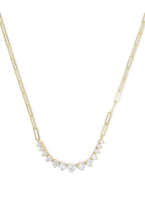 Melinda Maria Not Your Basic Graduated Cubic Zirconia Necklace In Goldhite