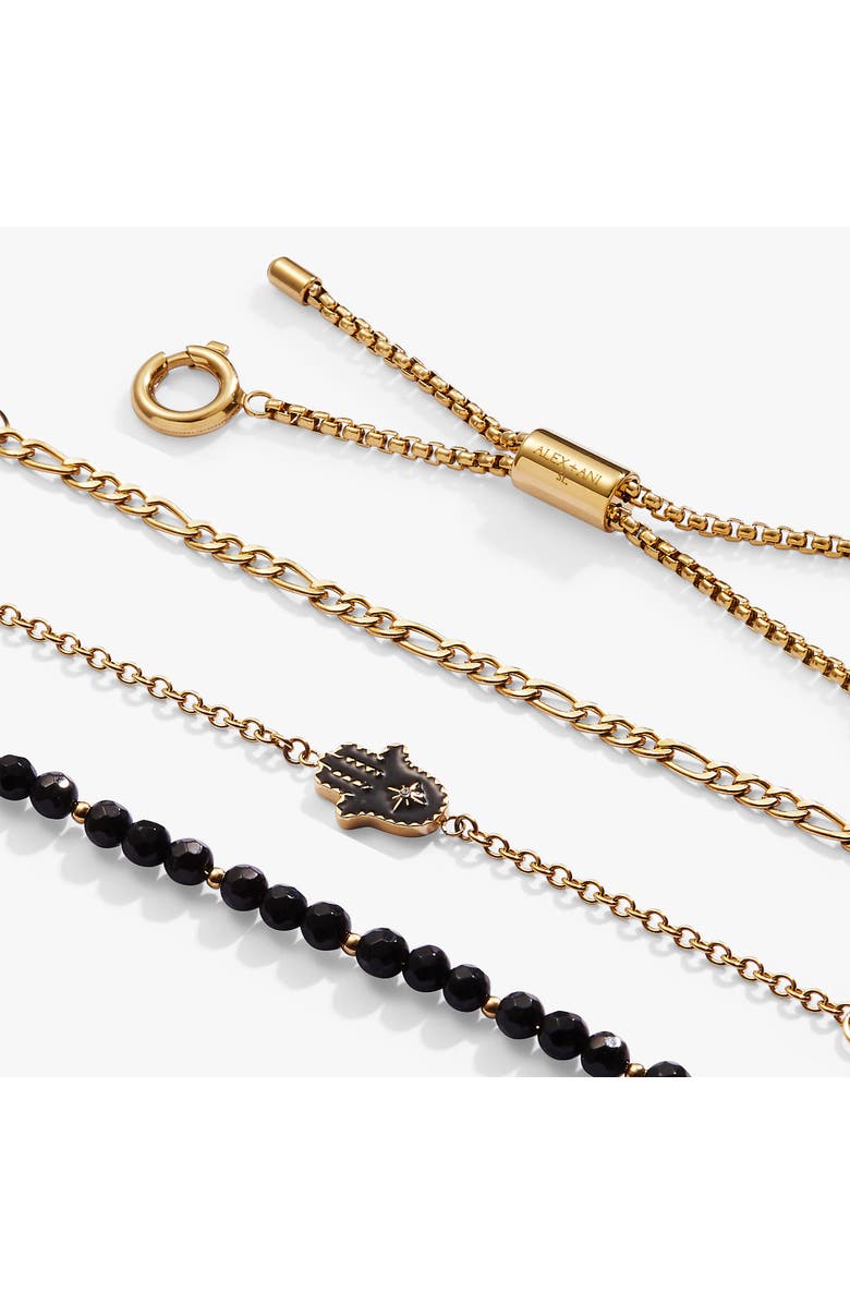 Alex and Ani Hamsa Stranded Bracelet Set, Alternate, color, Gold