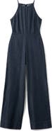 MANGO Chambray Wide Leg Jumpsuit