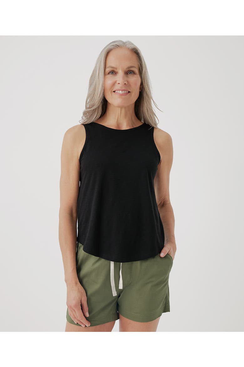 Organic Featherweight Slub Reversible Tank, Main, color, Black