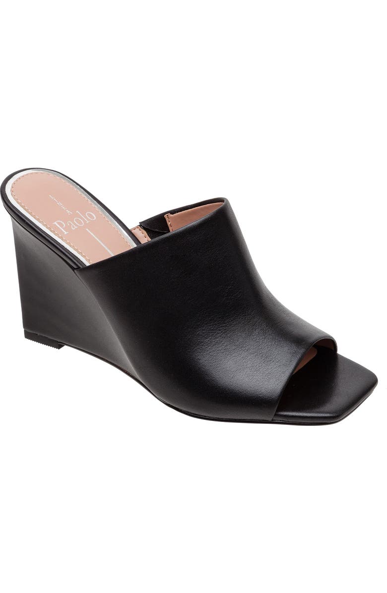 Linea Paolo Glitz Wedge Slide Sandal, Main, color, Black