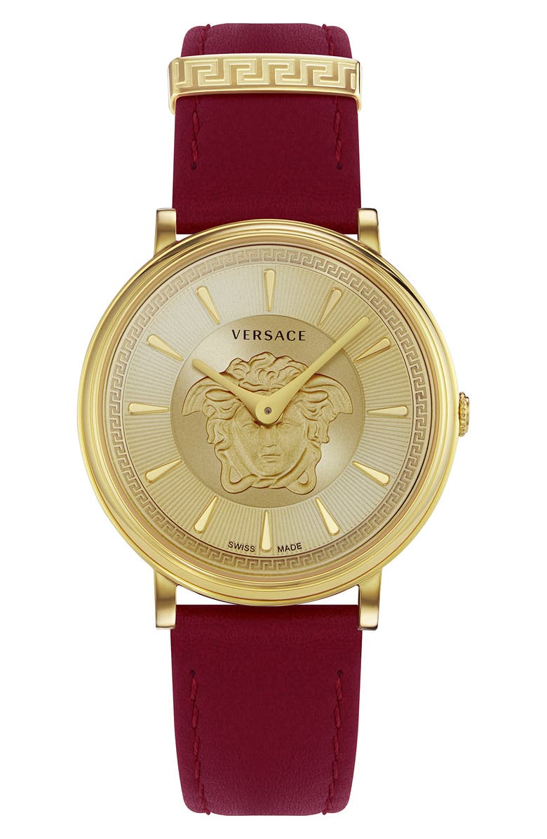 Versace V-Circle Medusa Bracelet Watch, 38mm, Main, color, Gold