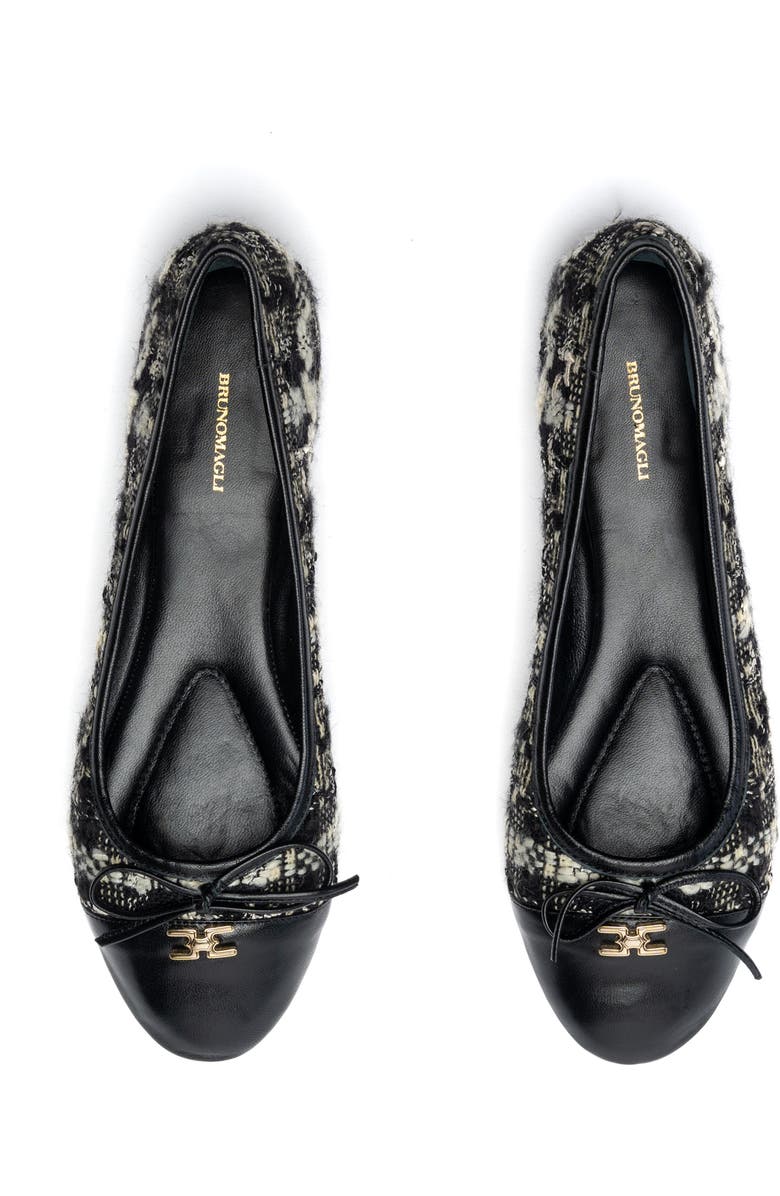 Bruno Magli Donatella Cap Toe Ballet Flat, Alternate, color, Tweed