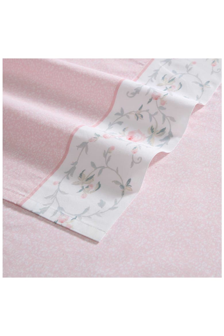 Victorian Scroll 200-Thread Count Cotton Percale Sheet Set, Alternate, color, LIGHT-PASTEL PINK