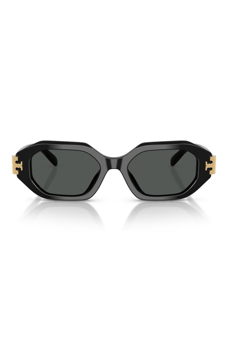 51mm Irregular Sunglasses, Main, color, BLACK / DARK GREY