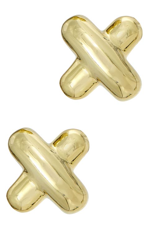 Puffy X Stud Earrings