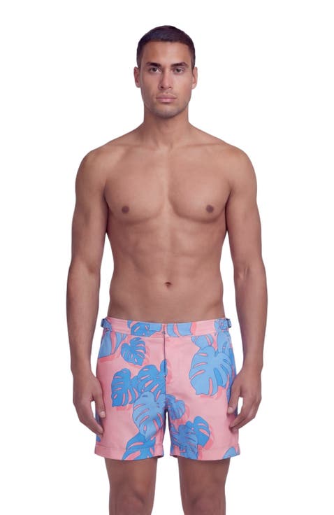 Monstera Floral Tailored Mens Swim Short