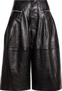 R13 Triple Pleat Leather Culottes