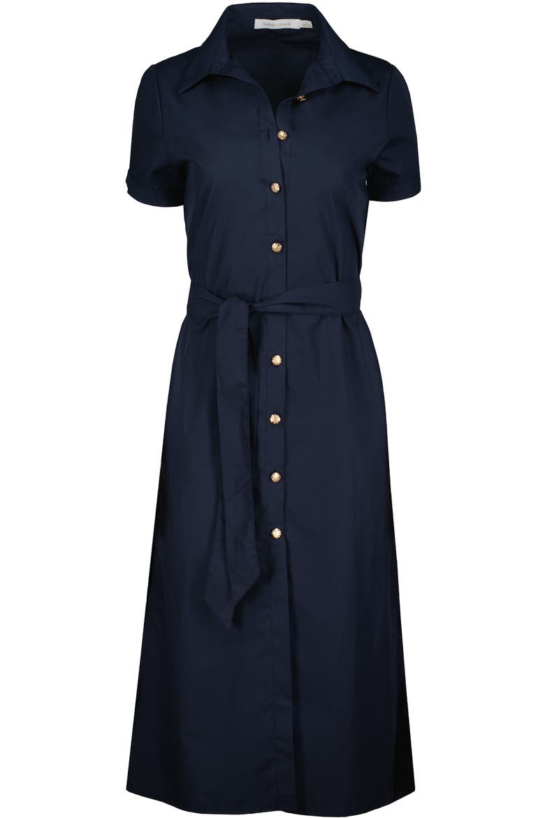 Lauren Button Front Shirt Dress, Alternate, color, Indigo