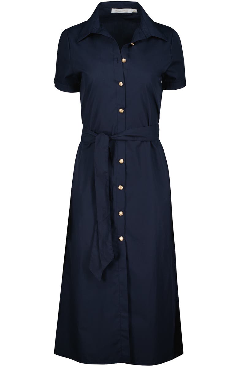 Bishop + Young Lauren Button Front Shirt Dress, Alternate, color, Indigo