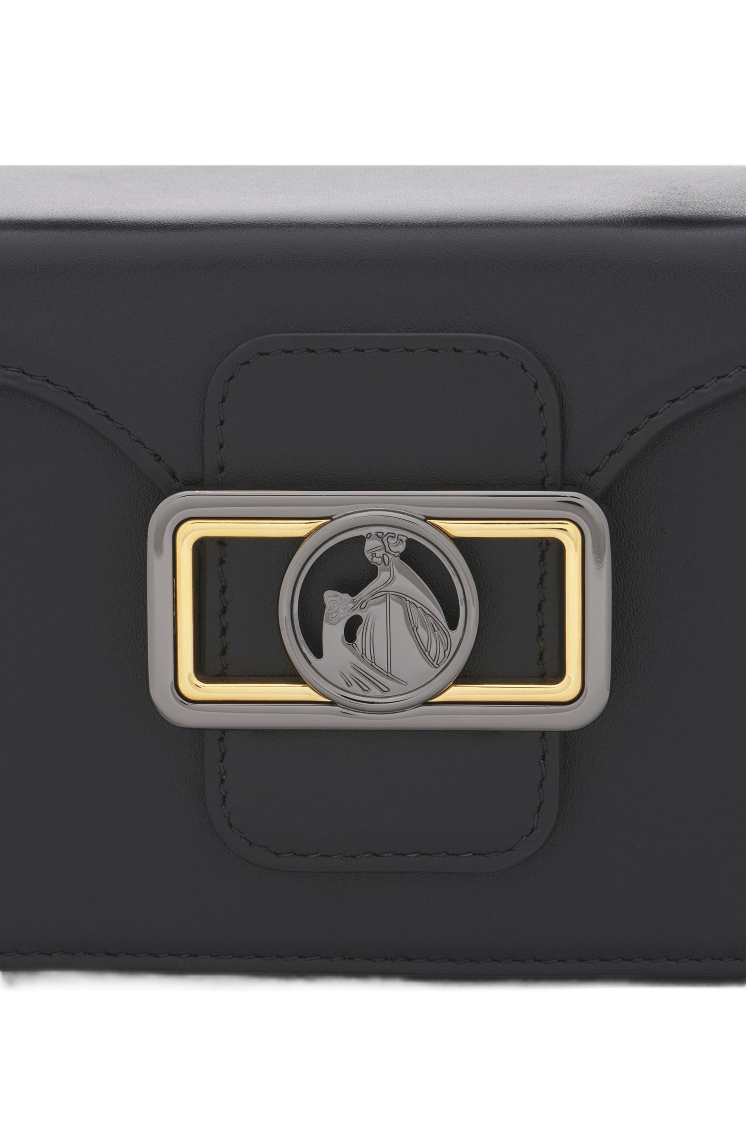 Lanvin Nano Pencil Cat Leather Bag, Alternate, color, Black