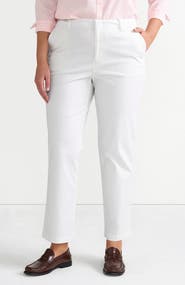 Lands' End Mid Rise Classic Straight Leg Chino Ankle Pants