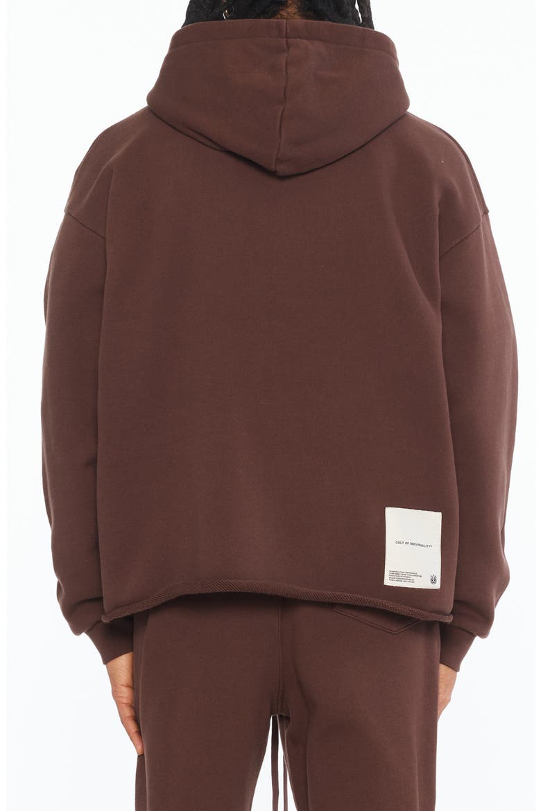 French Terry Full Zip Hoodie, Alternate, color, PINECONE