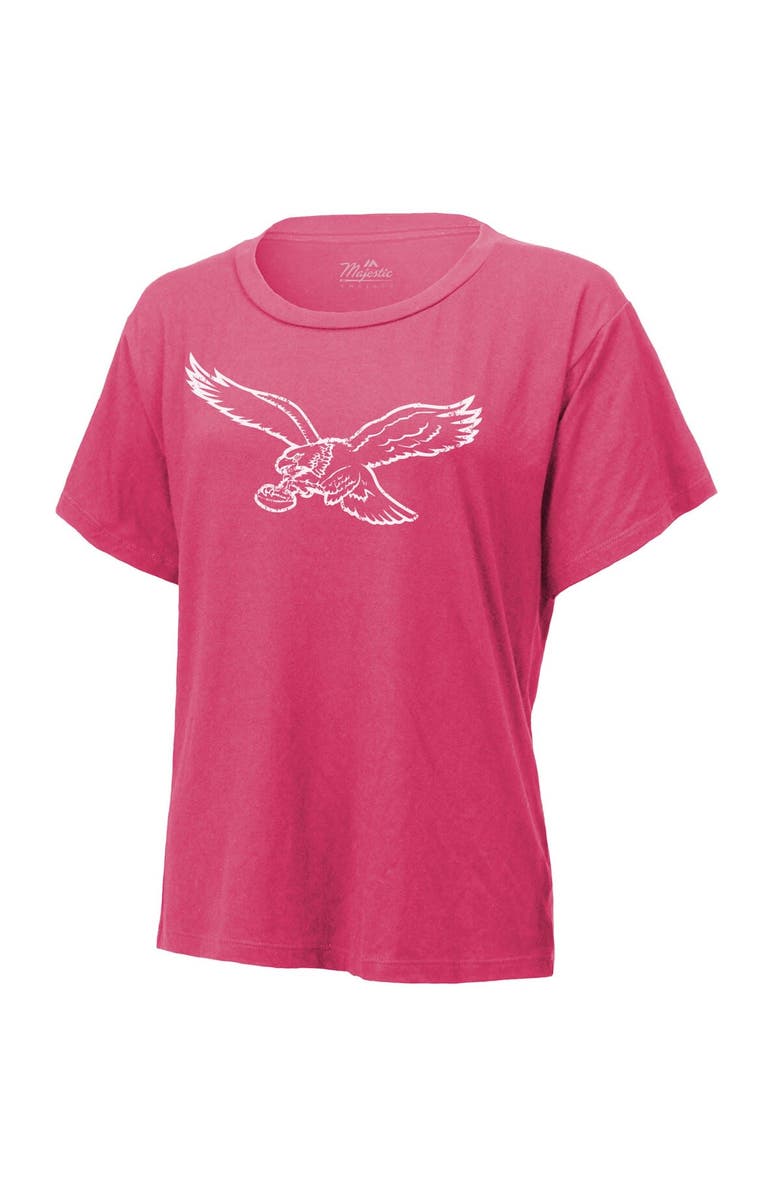 Majestic Threads Women's Majestic Threads Saquon Barkley Pink Philadelphia Eagles Name & Number T-Shirt, Alternate, color, Pink