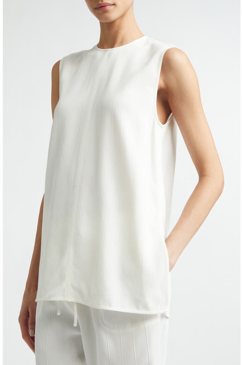 Textured Stripe Sleeveless Top, Alternate, color, OFF-WHITE