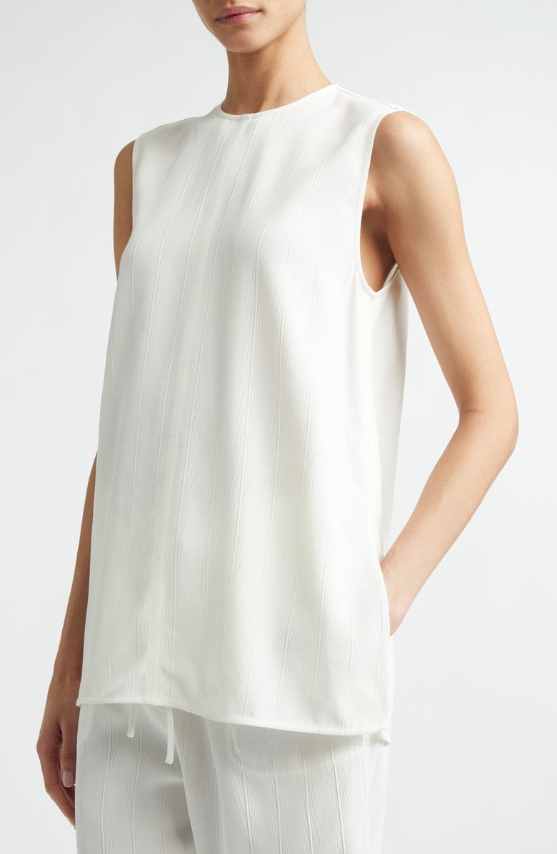 TOTEME Textured Stripe Sleeveless Top, Alternate, color, Off-White