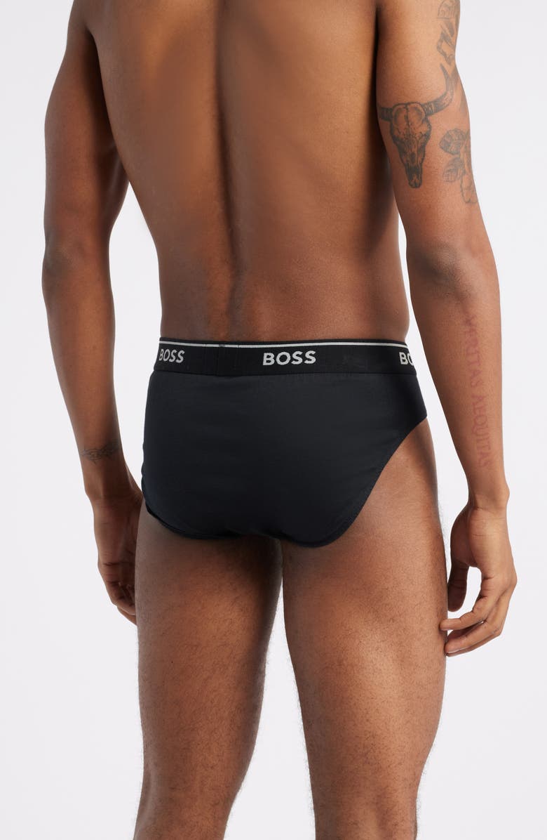 BOSS 3-Pack Assorted Classic Cotton Briefs, Alternate, color, Black