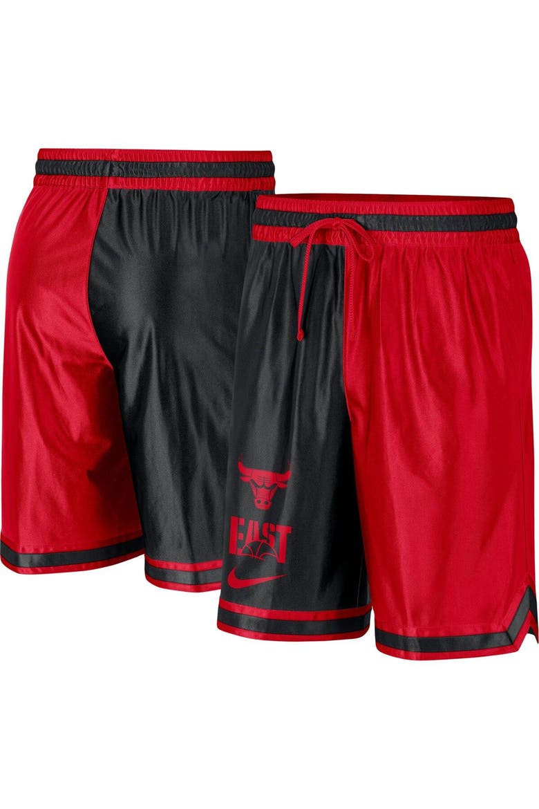 Men's Nike Red/Black Chicago Bulls Courtside Versus Force Split DNA Performance Shorts, Main, color, Red